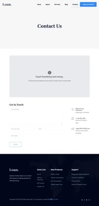 loan mini website template desktop screenshot