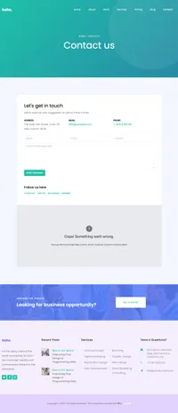 saita mini website template desktop screenshot