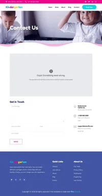 kindergarten mini website template desktop screenshot