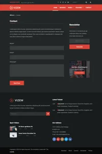 vizew mini website template desktop screenshot