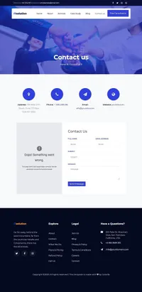 it-solution mini website template desktop screenshot