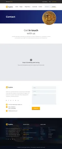 cryptos mini website template desktop screenshot