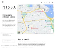 nissa mini website template desktop screenshot