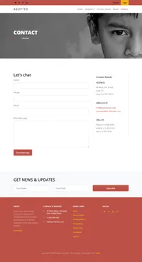 adopted mini website template desktop screenshot