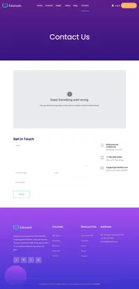 edumark mini website template desktop screenshot
