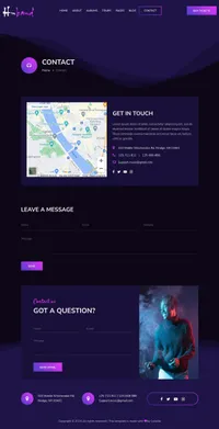 hnband mini website template desktop screenshot