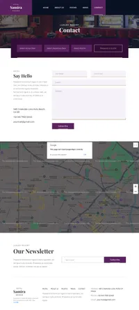 samira mini website template desktop screenshot