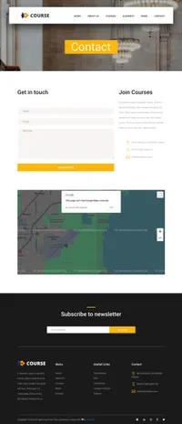course mini website template desktop screenshot