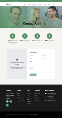 counselor mini website template desktop screenshot