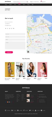 divisima mini website template desktop screenshot