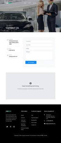 carbook mini website template desktop screenshot