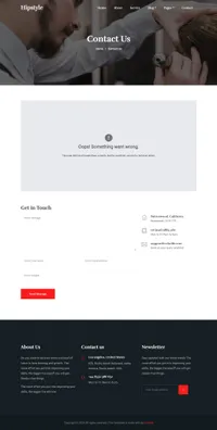 hipstyle mini website template desktop screenshot