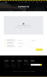 taxi mini website template desktop screenshot