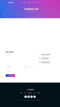 breed2 mini website template desktop screenshot