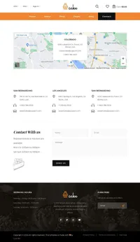 cake mini website template desktop screenshot