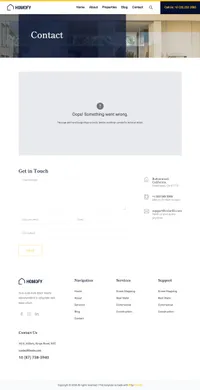 homofy mini website template desktop screenshot