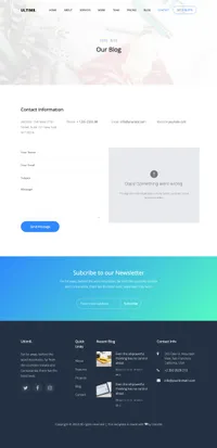 ultim8 mini website template desktop screenshot