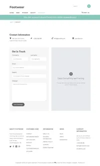 footwear mini website template desktop screenshot