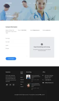 dentacare mini website template desktop screenshot