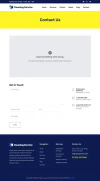 cleaningservice mini website template desktop screenshot
