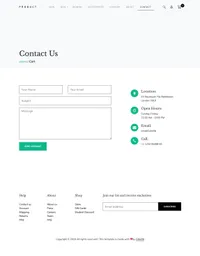 product mini website template desktop screenshot