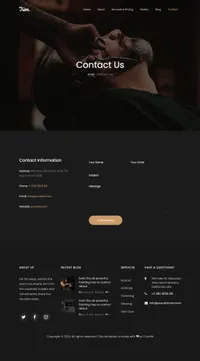 trim mini website template desktop screenshot