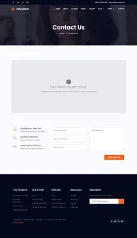 education mini website template desktop screenshot