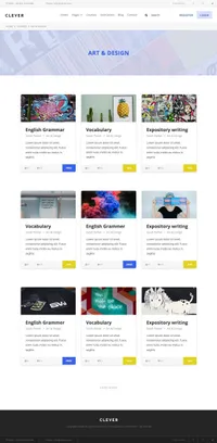 clever mini website template desktop screenshot