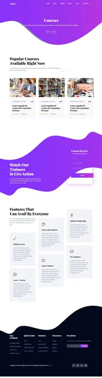 eclipse mini website template desktop screenshot
