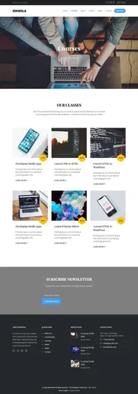 eskwela mini website template desktop screenshot