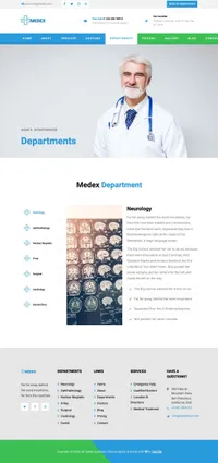 medex mini website template desktop screenshot