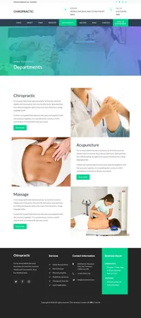chiropractic mini website template desktop screenshot