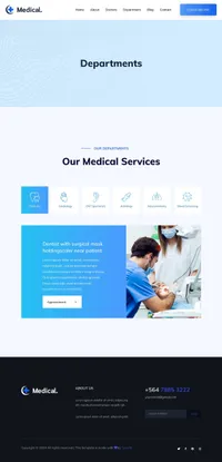 medicalcenter mini website template desktop screenshot