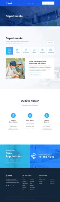 medi-2 mini website template desktop screenshot