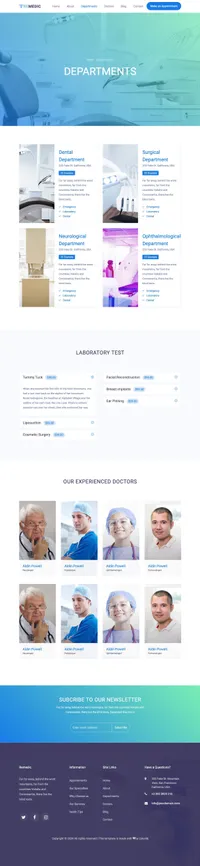 remedic mini website template desktop screenshot
