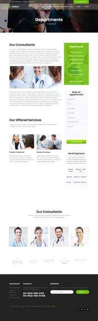 medical-2 mini website template desktop screenshot