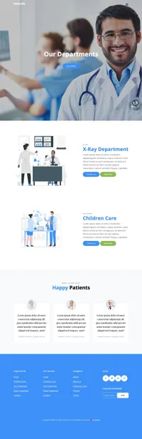 medically mini website template desktop screenshot