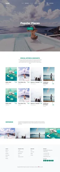 hotell mini website template desktop screenshot