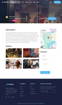 gricklo mini website template desktop screenshot
