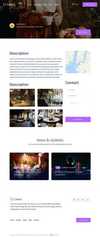 listco mini website template desktop screenshot