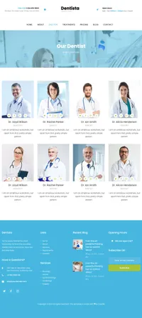 dentista mini website template desktop screenshot