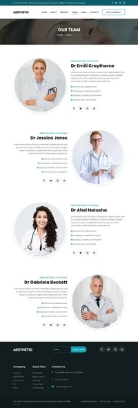 aesthetic mini website template desktop screenshot