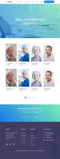 remedic mini website template desktop screenshot