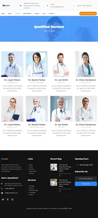 drcare mini website template desktop screenshot