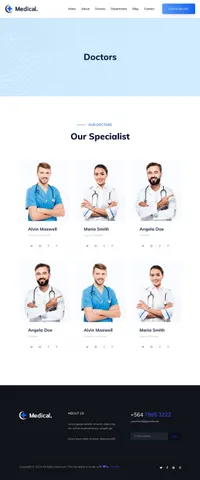 medicalcenter mini website template desktop screenshot