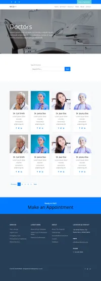 medi mini website template desktop screenshot