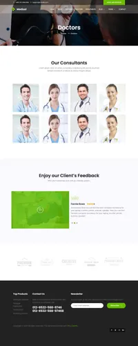 medical mini website template desktop screenshot
