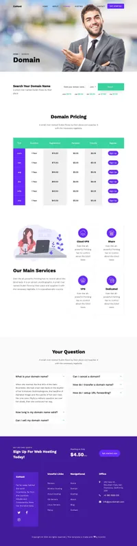 cohost mini website template desktop screenshot