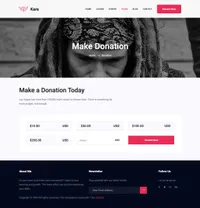 kare mini website template desktop screenshot