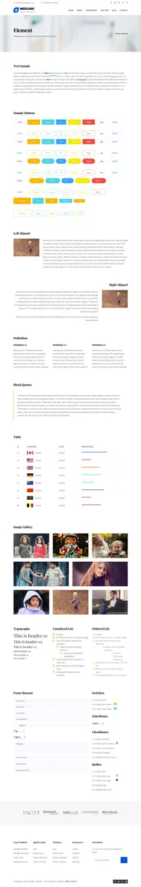 medcare mini website template desktop screenshot